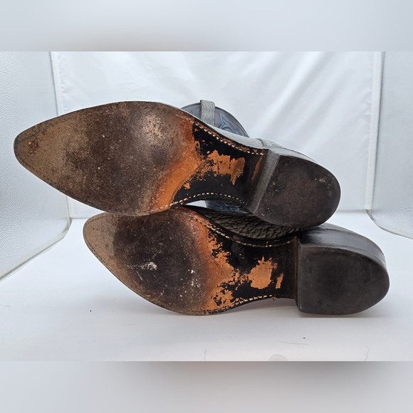 Wrangler Gray Shark Print Leather Boots - Picture 14 of 16